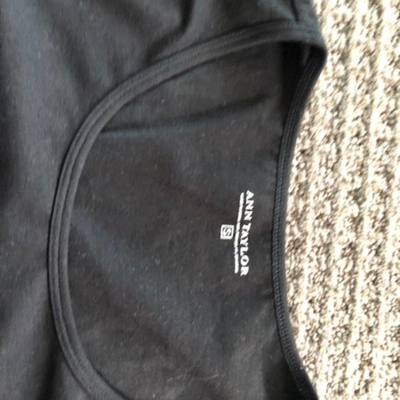 Ann Taylor Long Sleeve shirts -2 (one black/one white),  size small - Picture 4 of 6